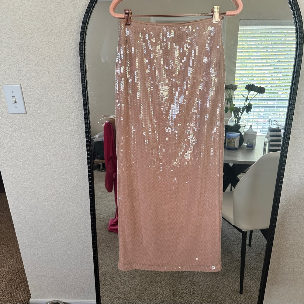 Abercrombie & Fitch Sequin Pink Pencil Skirt